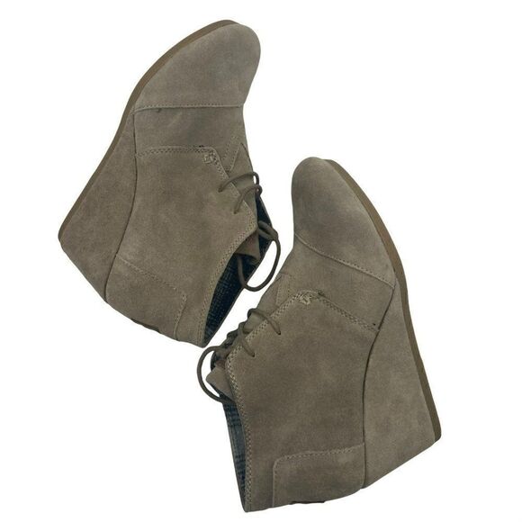 Toms Desert Wedge Booties Tan Size 7.5 - Picture 4 of 10
